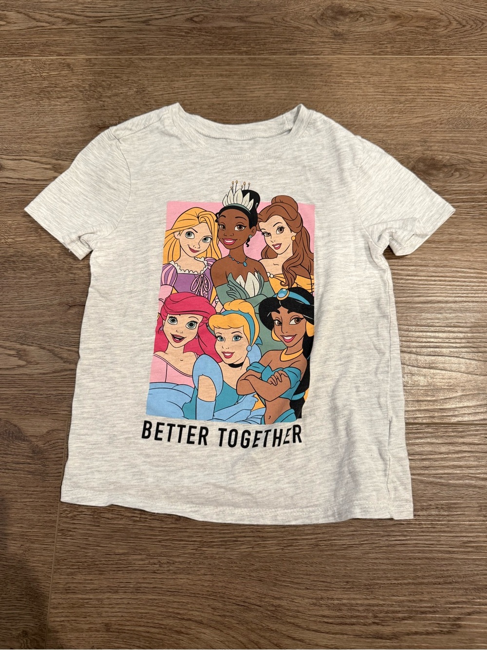 Disney Girls' Heather Gray 'Better Together' Princess Graphic Tee